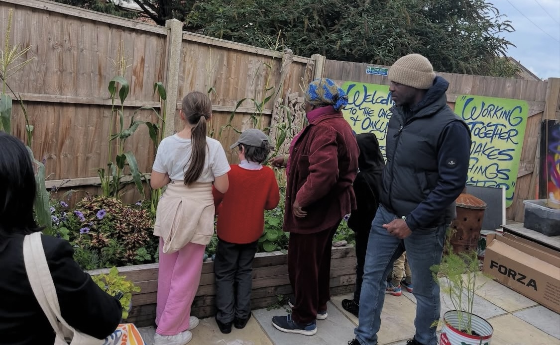 Community members at Green Arena Gardening Club